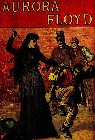 the printed paper cover of a cheap novel, title in display type, a figure illustrated below